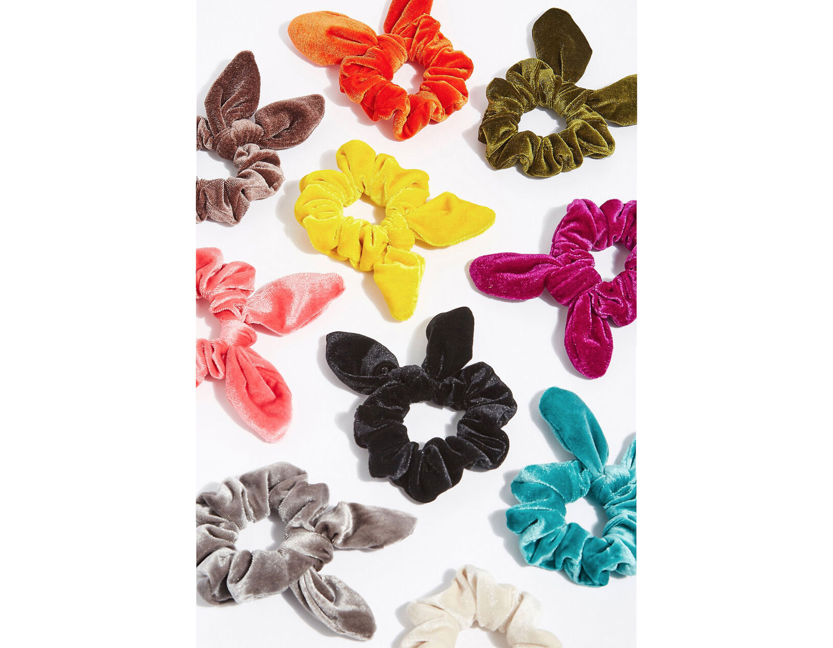 Free People Knotted Velvet Scrunchies